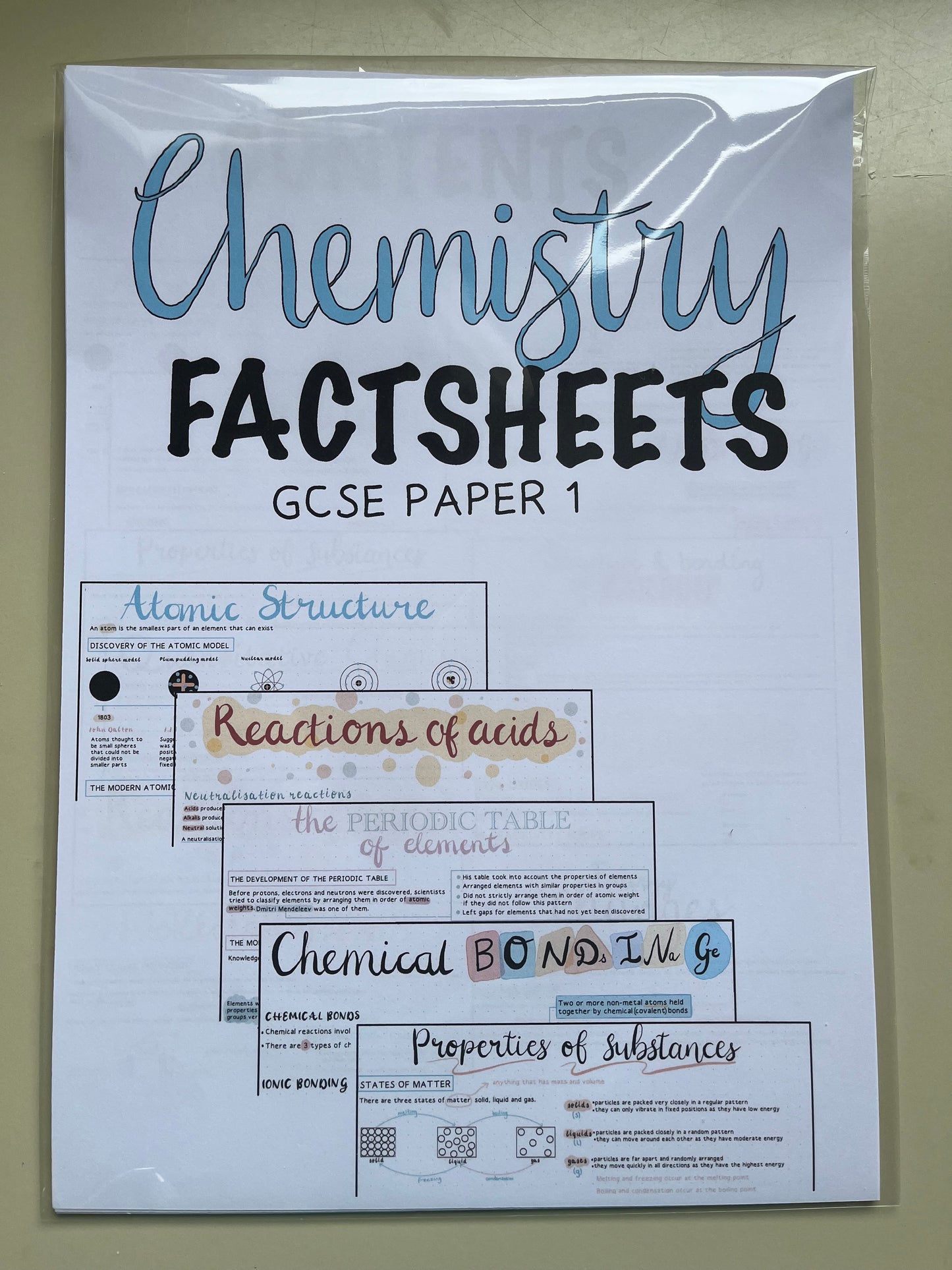 GCSE Chemistry Revision Paper 1 Notes