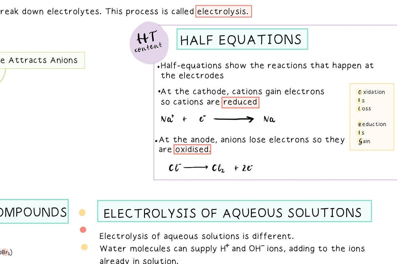 GCSE Chemistry Revision Paper 1 Notes